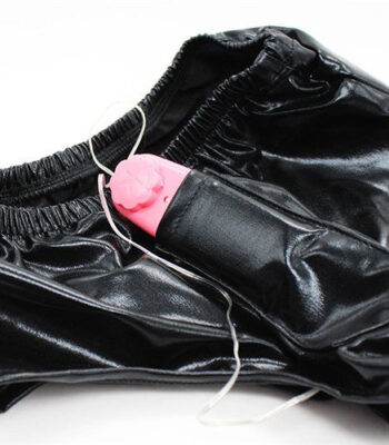 Come Closer Unisex Naughty Panty | Wet Look PVC | Vibrating Plug