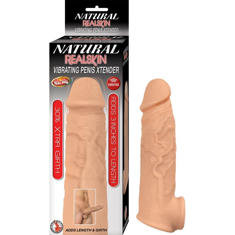 Natural Realskin | Vibrating Penis Xtender | Skin | Stretchy
