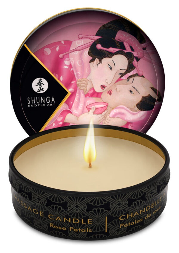 SHUNGA | Rose Petals | Aphrodisia | Foreplay | Massage Candle | Oil