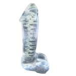 ICICLES Fetish Glass Dildo 5" | Fire & Ice | Hand Blown | Glow In The