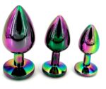 Multicolour Rainbow Butt Plug Kit S/M/L