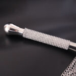 Come Closer Crystal And Chain Flogger | Silver