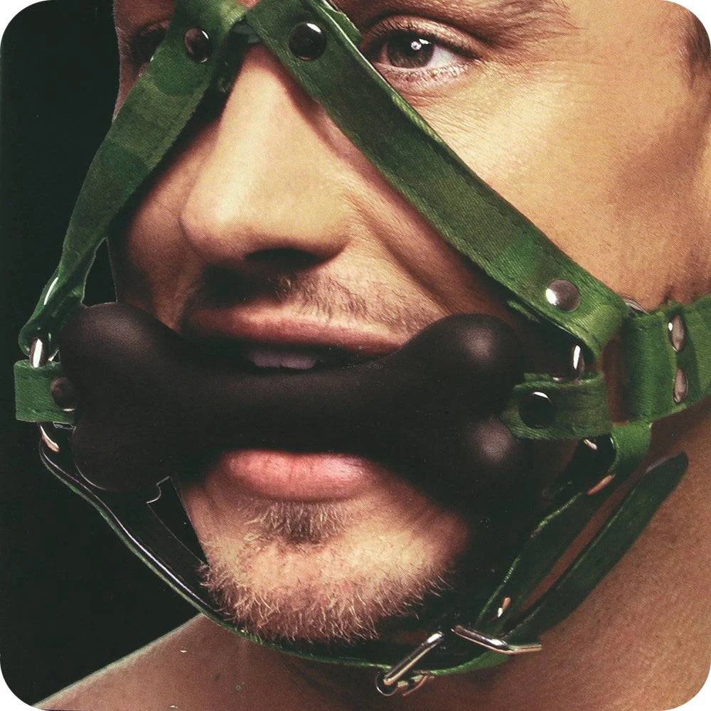 CalExotics Headgear Bone Gag | BDSM | Leather