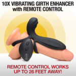 Trinity Silicone Vibrating Girth Enhancer | USB Remote | Black