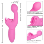 Rechargeable Butterfly Kiss | USB Rechargeable Silicone Vibrator | Pink